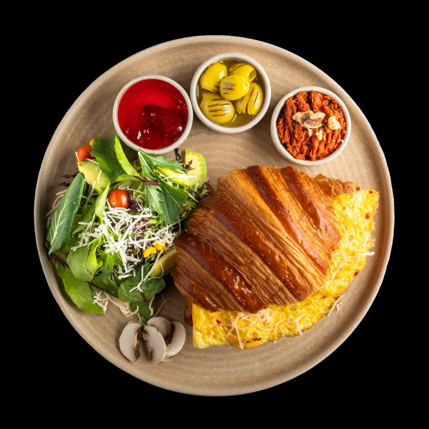 Mantarlı Omlet Kruvasan